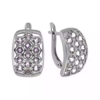 Серебряные серьги с аметистами