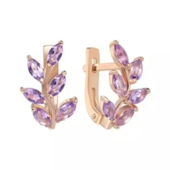 Серебряные серьги с аметистами