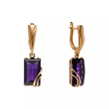 Серебряные серьги с аметистами