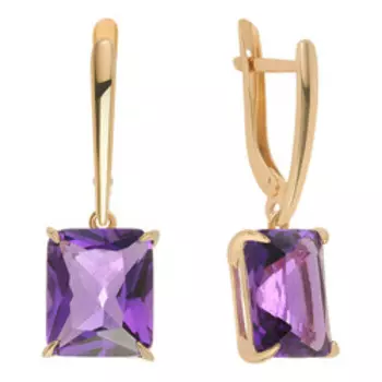 Серебряные серьги с аметистами