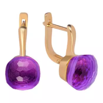 Серебряные серьги с аметистами