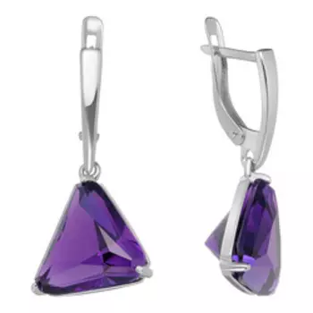 Серебряные серьги с аметистами