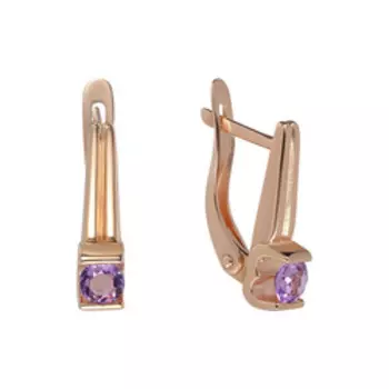 Серебряные серьги с аметистами