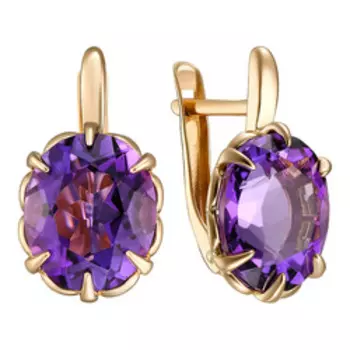 Серебряные серьги с аметистами