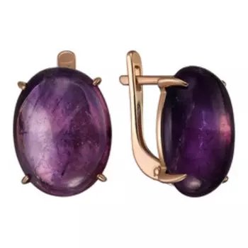 Серебряные серьги с аметистами