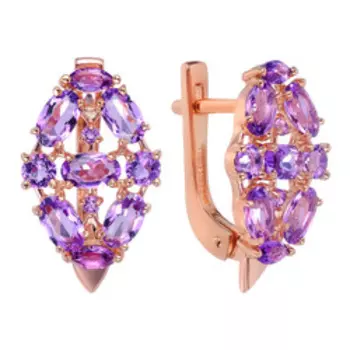 Серебряные серьги с аметистами