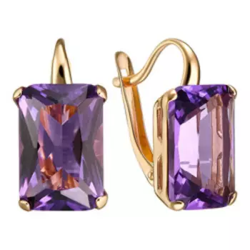 Серебряные серьги с аметистами