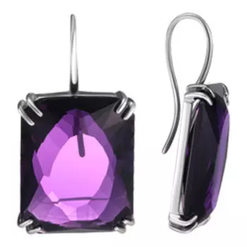 Серебряные серьги с аметистами