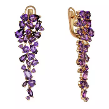 Серебряные серьги с аметистами