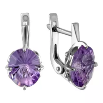 Серебряные серьги с аметистами