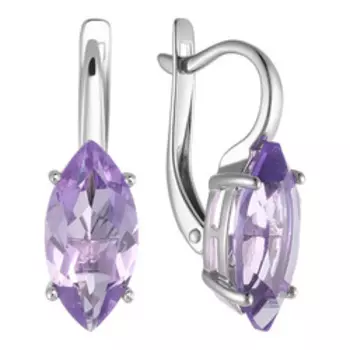 Серебряные серьги с аметистами