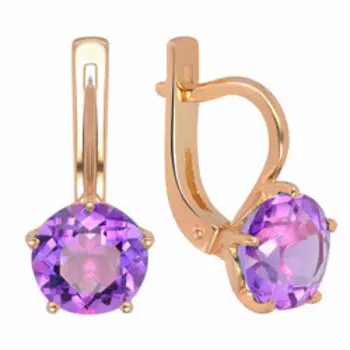Серебряные серьги с аметистами