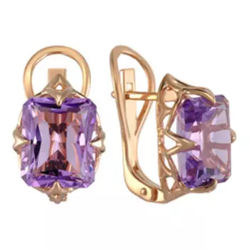 Серебряные серьги с аметистами