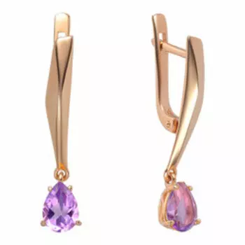 Серебряные серьги с аметистами