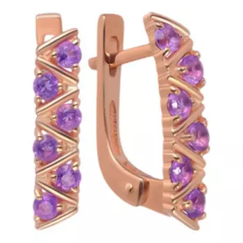 Серебряные серьги с аметистами