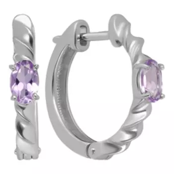 Серебряные серьги с аметистами