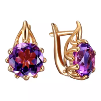 Серебряные серьги с аметистами