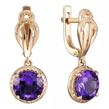 Серебряные серьги с аметистами