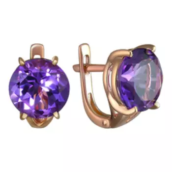 Серебряные серьги с аметистами