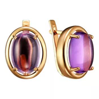 Серебряные серьги с аметистами