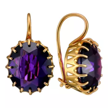 Серебряные серьги с аметистами