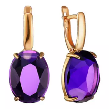 Серебряные серьги с аметистами