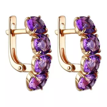 Серебряные серьги с аметистами