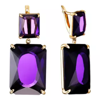 Серебряные серьги с аметистами