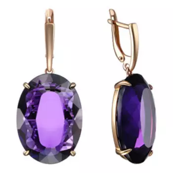 Серебряные серьги с аметистами