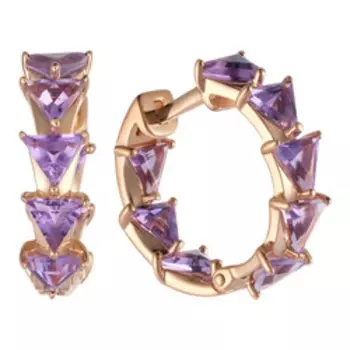 Серебряные серьги с аметистами