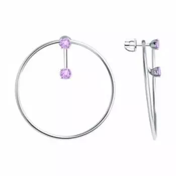 Серебряные серьги с аметистами