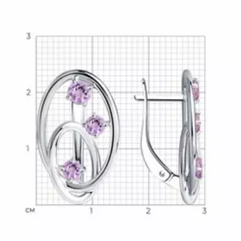 Серебряные серьги с аметистами