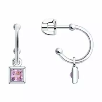 Серебряные серьги с аметистами