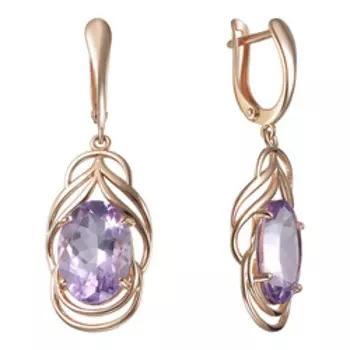 Серебряные серьги с аметистами