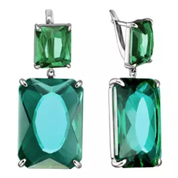 Серебряные серьги с аметистами