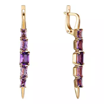 Серебряные серьги с аметистами