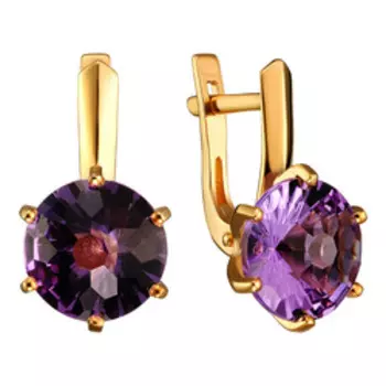 Серебряные серьги с аметистами