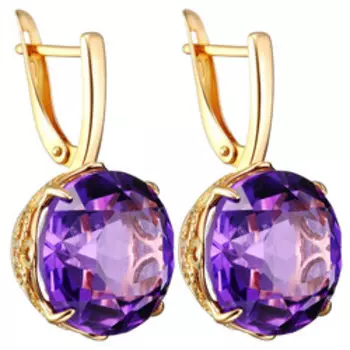 Серебряные серьги с аметистами