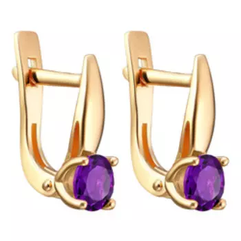 Серебряные серьги с аметистами