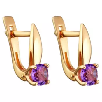 Серебряные серьги с аметистами