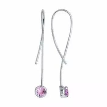 Серебряные серьги с аметистами