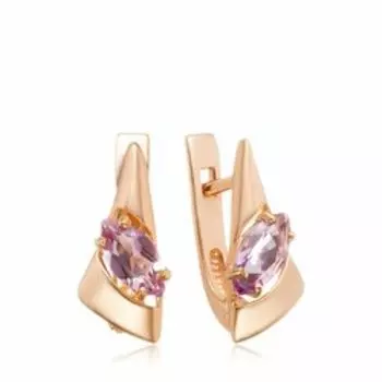 Серебряные серьги с аметистами