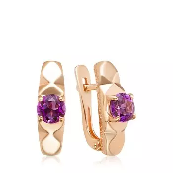 Серебряные серьги с аметистами