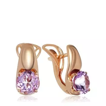 Серебряные серьги с аметистами