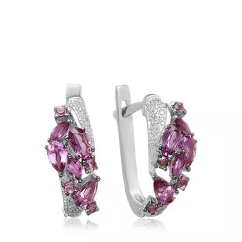 Серебряные серьги с аметистами