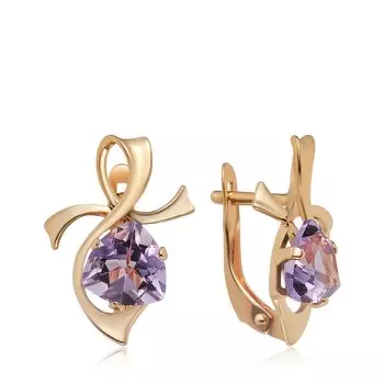 Серебряные серьги с аметистами