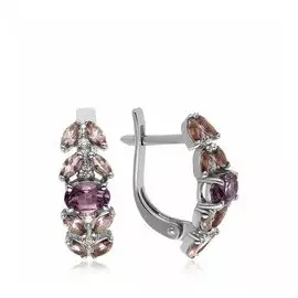 Серебряные серьги с аметистами