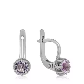 Серебряные серьги с аметистами