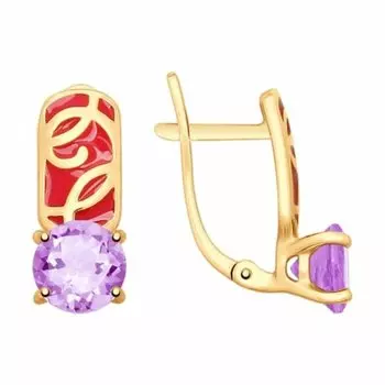 Серебряные серьги с аметистами