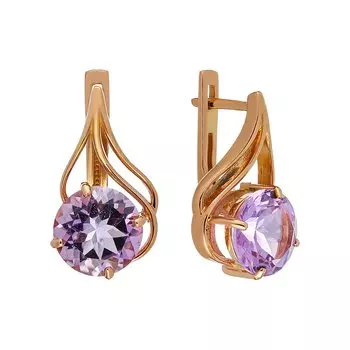 Серебряные серьги с аметистами